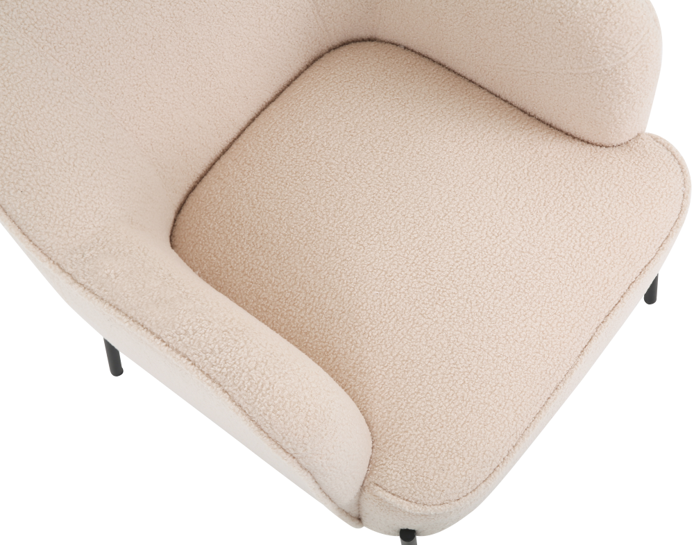 ONEX HuGo Upholstered Boucle Armchair in Ivory - Stylish and Comfortable Arm chair