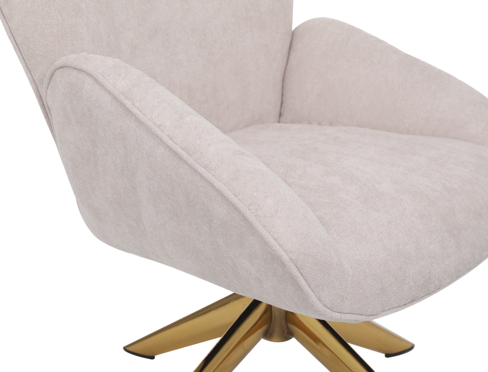 ONEX SaSa Ivory Velvet Swivel Armchair - Stylish and Comfortable Occasional ArmChair