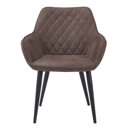 ONEX RiVa Brown Fabric Dining Chair - Modern Design (Set of 2)